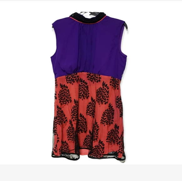 Vintage Velvet Burn Out Beaded Dress - Picture 1 of 9